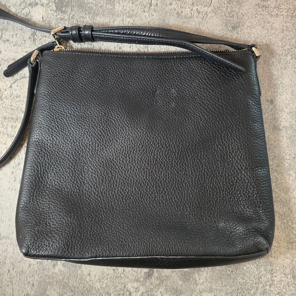 Kate Spade New York Black Crossbody Adjustable Strap Shoulder Bag Gold Hardware